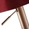 thumbnail image 6 of Whiteline Modern Living Nova Barstool, Red Velvet Seat, Adjustable Height, Rose Gold Stainless Steel Base, 6 of 8