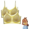 thumbnail image 2 of Ketyyh-chn99 Bras 2023 Strapless Push up No Underwire Bra 2PC Yellow,2XL, 2 of 4