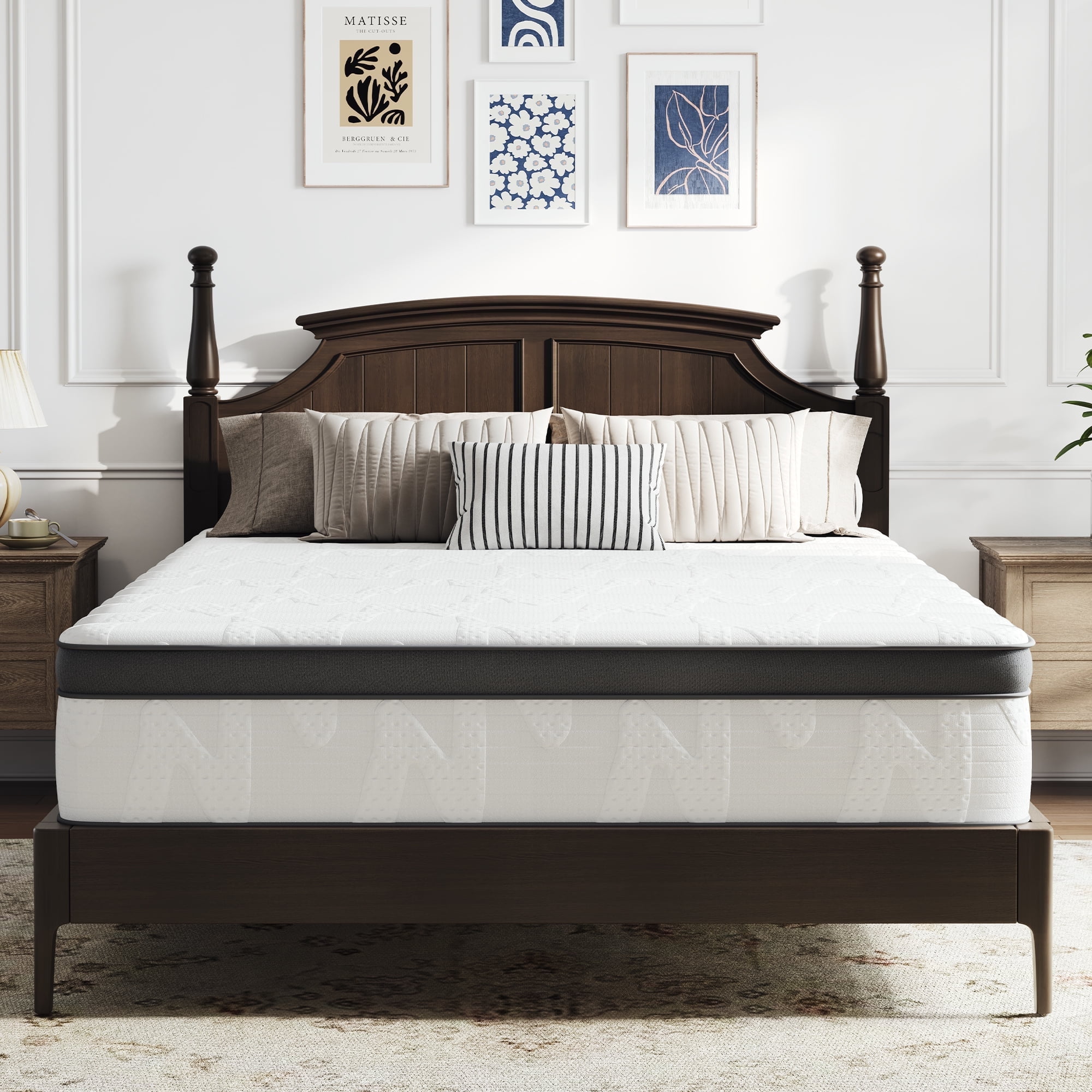Avenco Whisper 14" Full Hybrid Mattress in a Box โ Gel Memory Foam & Pocket Coils, Medium Firm Support, Pressure Relief, Cooling Comfort