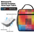thumbnail image 4 of Red and Blue Checkered Pattern Insulated Lunch Bag Teens,Lunch Box for Men Women for Work,Picnic or Travel,10.2x9.5x4.3 Inches,8 Can Capacity, 4 of 6