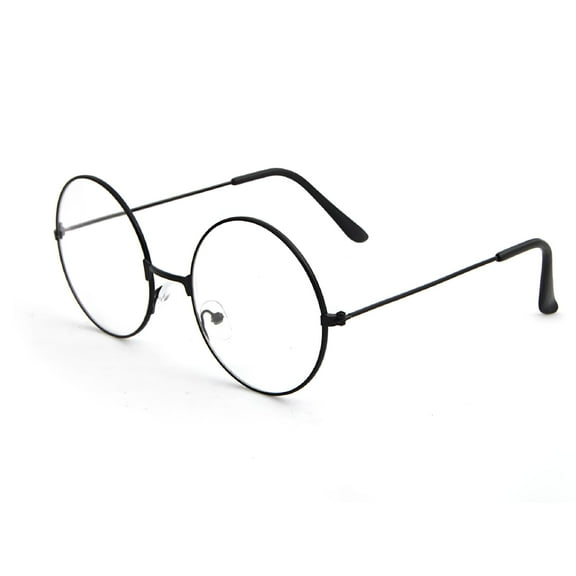 GJX Metal Frame Round Glasses Clear Lens Glasses Lightweight Circle Eyeglasses for Women Men