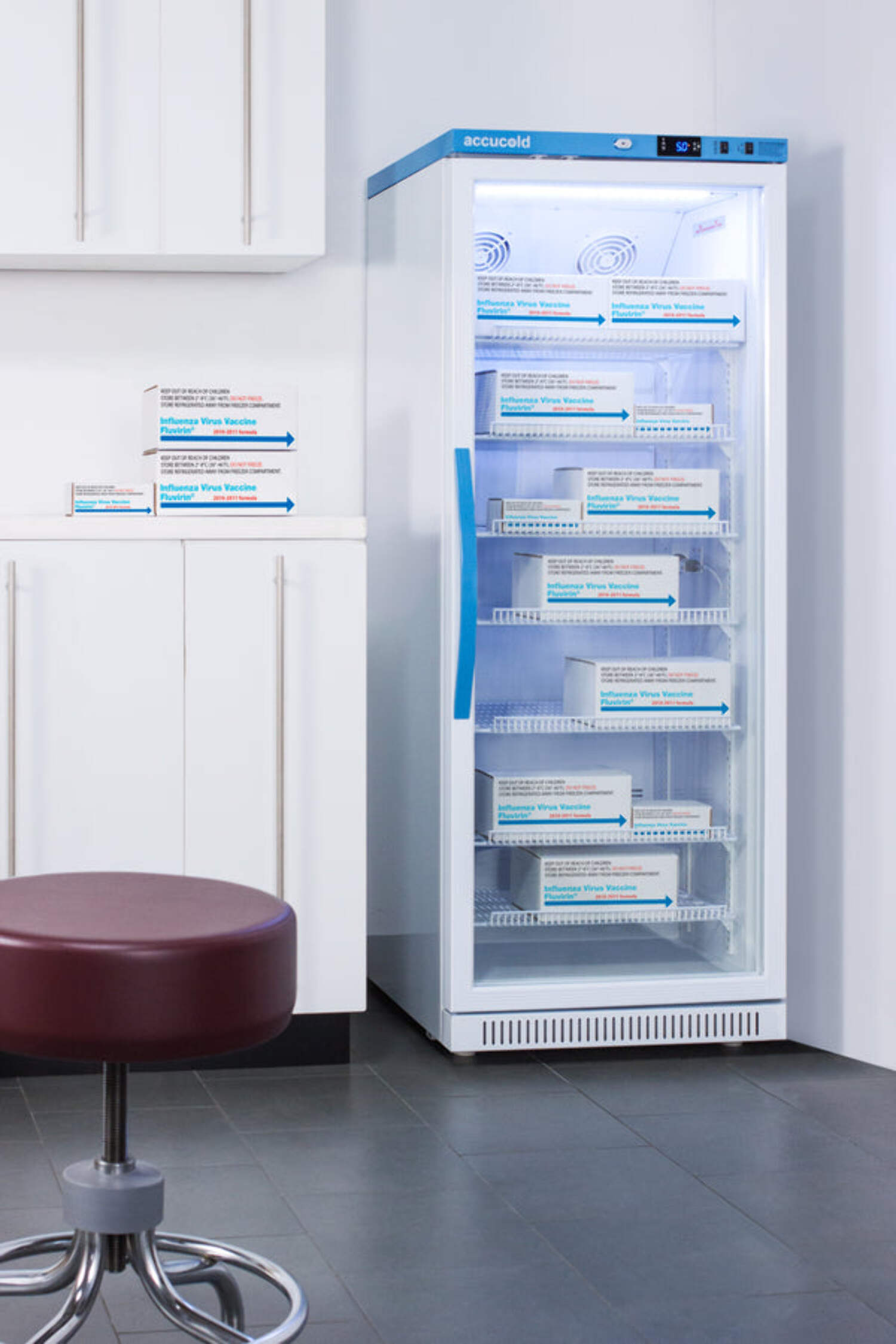 Accucold ARG12PV456 Upright Vaccine Refrigerator w/ 12 Cu.Ft., Single Glass Door, NSF/ANSI 456
