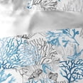 thumbnail image 4 of 6ix Tailors REE-OCE-BLU-CMF-QN-3PC Reef Comforter & 2 Pillow Shams Set, Blue - Queen Size - 3 Piece, 4 of 5