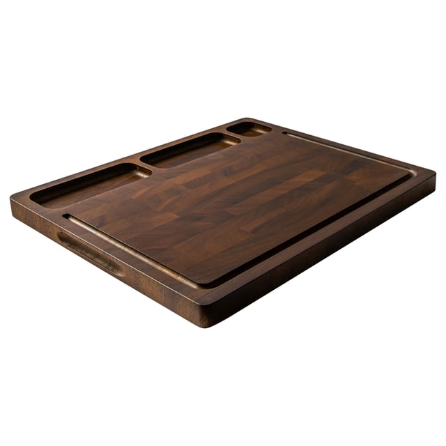 Tabla de cortar THETCHRY de madera de nogal, 43 x 33 x 2,5 cm, con mango