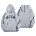 thumbnail image 4 of Bibifish Hoodies For Women Michigan City Letter Print Fall Trendy Preppy Hoodies Long Sleeve Female Pullover Tops With Pocket, 4 of 4