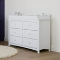 thumbnail image 6 of Storkcraft Kenton 6 Drawer Nursery Double Dresser, White, 6 of 11