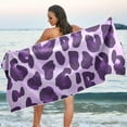 thumbnail image 6 of Coolnut Leopard Beach Towel, Sand Free Super Absorbent Oversized Travel Towel with Mesh Bag for Beach,Camping, Swimming, Holiday, 30"x 60", 6 of 7
