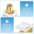 thumbnail image 3 of 4 Pcs RCA Coaxial Cable Connector for Wall Plate and Patch Panel,Gold, 3 of 6
