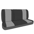 thumbnail image 3 of CalTrend Rear 60/40 Split Back & Solid Cushion DuraPlus Seat Covers for 1998-2002 Honda Accord - HD399-08DA Light Grey Insert and Trim, 3 of 3