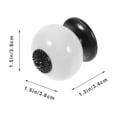 thumbnail image 2 of NIYANGLE 5Pcs Round White Ceramic Cupboard Knobs for Furniture Upgrade 1.5In, 2 of 7