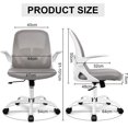 thumbnail image 3 of UTAH-Office Chair Ergonomic Desk Chair with Adjustable Lumbar Support and Height, Swivel Breathable Desk Mesh Computer Chair with Flip up Armrests for Conference Room（Gray）, 3 of 4