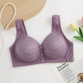 thumbnail image 4 of Swuxness Womens Comfortable Wireless Bra, Women's Push Up Bras, Women Plus Size Wireless Breathable Lightweight Seamless Everyday Bra Purple, XXXXXL, 4 of 4