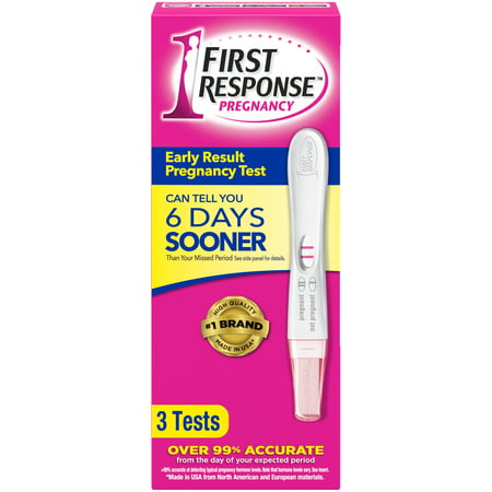 First Response Early Result Pregnancy Test, 3 Pack (Packaging & Test Design May (Best Pregnancy Test Before Your Missed Period)