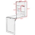 thumbnail image 2 of Costway Table Murale Pliante Convertible Bureau de Rangement avec Tableau Noir, 2 of 8