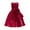Burgundy, variant on Odeerbi Toddler Girls Princess Dresses Party Gowns Printed Dress Sleeveless Formal Dress Round Neck Evening Dress Dark Blue