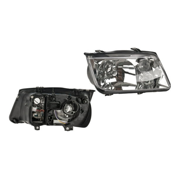 Faro Jetta 1999 A 2007 Volkswagen DEPO C/Cto Cromado Con Cuarto Ámbar Con Faro Niebla Lado Derecho