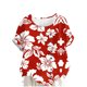thumbnail image 1 of Camisas de Manga Corta para las Mujeres Casual Cuello Redondo Cómodo Regular de Lino Blusa Botón Superior Verano Manga Corta Tops para las Mujeres, 1 of 5