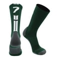 thumbnail image 2 of Dark Green/White Player Id Crew Number Socks (#74, Medium), 2 of 2