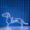 thumbnail image 2 of Craftnamesign Love Dachshund Neon Sign, Dachshund Wall Art, Pet Spa Wall Decor, 2 of 4