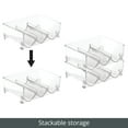 thumbnail image 5 of mDesign Plastic Free-Standing Stackable 3 Bottle Storage Rack, 4 Pack, Clear, 5 of 9