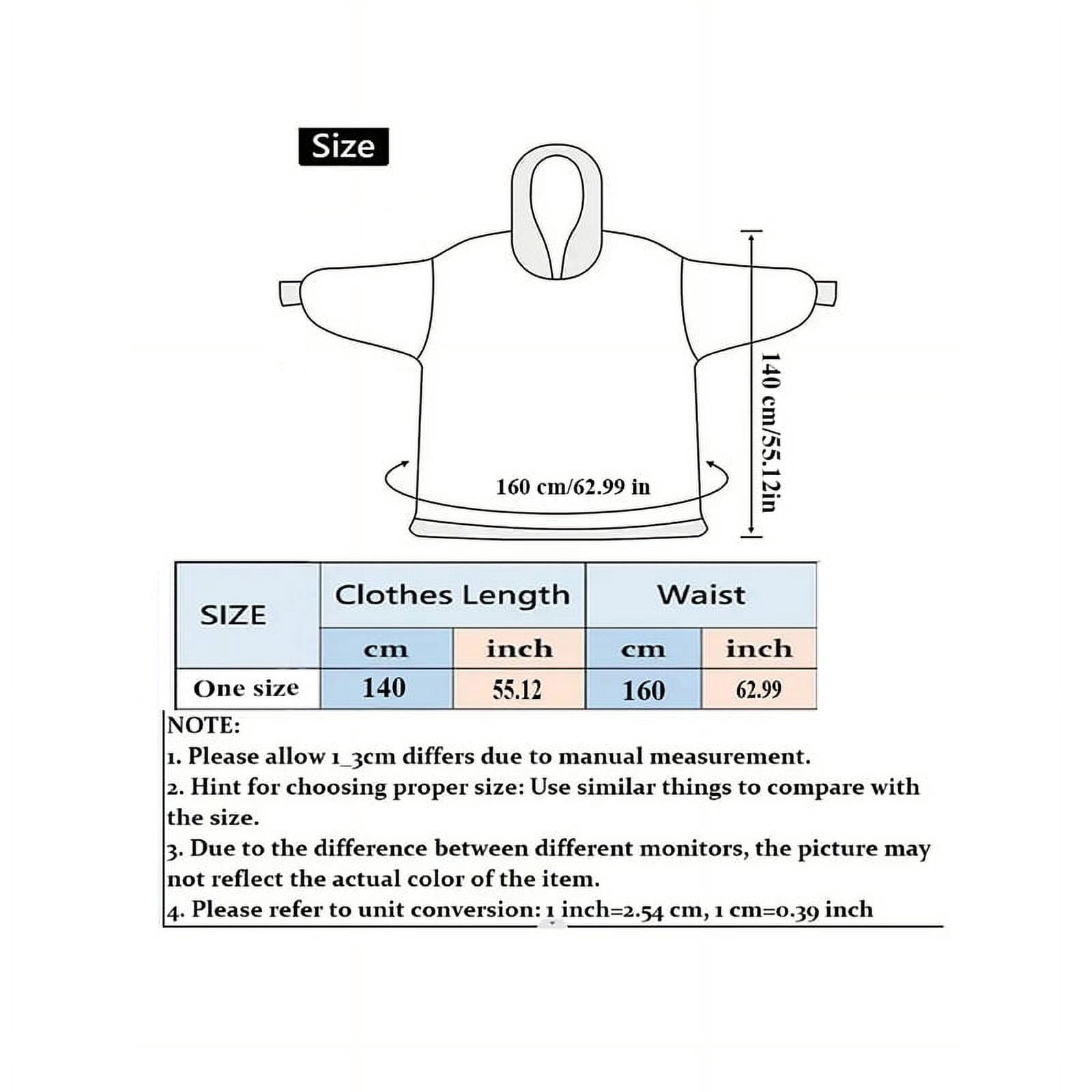 Msrlassn Extra Long Wearable Blanket Hoodie for Women Men Adults Oversized Hooded Blanket Sweatshirt, Super Soft Warm Comfortable Giant Wearable Blanket Hoodie with Big Pocket