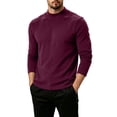 thumbnail image 3 of Frnrwgo Long Sleeve Shirts for Men Heavyweight Thermal Base Layer Mock Neck Solid Color Fall Winter, 3 of 10