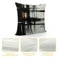thumbnail image 4 of PRATYUS  Black and White Pillow Covers,Black and White Pillow Covers,Abstract Pillow Covers,Abstract Brush Pillow Covers,Geometric Pillow Cover for Couch Sofa Bed Bedroom 22x22in, 4 of 5