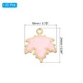 thumbnail image 2 of Uxcell Maple Leaf Pendants, 20 Pack Enamel Tree Leaf Beads Metal Leaves Charm for Jewelry Making, Pink, 2 of 5