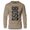 Khaki, variant on GYMISH Lift Like A BOSS Lightweight Long Sleeve Hooded T-Shirt for Men – Funny Workout Gym Apparel, Black on Black, Small