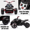 thumbnail image 2 of Yesfashion 12V 3 Wheeler Ride on ATV Electric Motorcycle, Battery Powered Electric Vehicle w/LED Lights, High & Low Speed, Horn, Music, USB, Treaded Tires, Ride on Car, 2 of 9