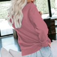 thumbnail image 5 of Baqcunre Casual Round Neck Sweatshirt Long Sleeve Top Cute Pullover Loose Version Pullover Sweater Womens Tops Crewneck Sweatshirts Women'S Sweatshirts Sweatshirt For Women,Color Pink,Size 2XL, 5 of 6