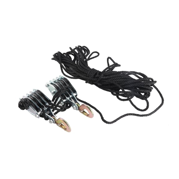 YAHHU 8:1 Rope Hoist Pulley System – Heavy-Duty Lifting with 4,400 lbs Breaking Strength, Ideal for Garages, Boating
