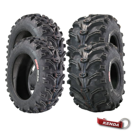 Kenda Bear Claw Front 22x7-11 & Rear 22x12-8 ATV, UTV, or SXS Tires w/ Keychain