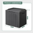thumbnail image 5 of PRZL 30 Gallon Small Deck Box Outdoor Waterproof Resin Storage Box Lockable Storage Container Outside Package Delivery Box (Gray), 5 of 16