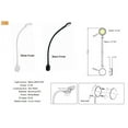 thumbnail image 3 of Gooseneck 12 volt Map Light Chart Light - Warm White (4,000K) LED Lamp for Home, Car, Truck, Boat, RV and Aircraft applications, 3 of 5