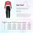 thumbnail image 7 of Zaldita Kid Girls Mesh Long Sleeve Crop Top with Chain Pocket Pants for Dance Performance Sportswear Red 6, 7 of 7