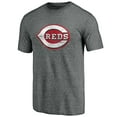thumbnail image 2 of Men's Heather Gray Cincinnati Reds Weathered Official Logo Tri-Blend T-Shirt, 2 of 3