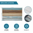 thumbnail image 6 of Blue Brown Placemats Set of 6, Farmhouse Rustic Wooden Plank Board Placemats for Dining Table, Place Mats for Kitchen Tabletop, Waterproof Wipeable Dining Table Mats Set, 6 of 9