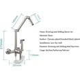 thumbnail image 5 of Pot Filler Faucet Wall Mount Foldable Kitchen Faucet Brass Kitchen Sink Faucet Double Joint Swing Arm Kitchen Tap 2 Hole Single Handle Kitchen Mixer Tap with Spray Gun,Brushed Nickel, 5 of 8