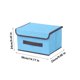 thumbnail image 3 of Caja de almacenamiento de tela plegable con tapa - Organizador grande de ropa de dos paquetes para dormitorio y salón, 3 of 4
