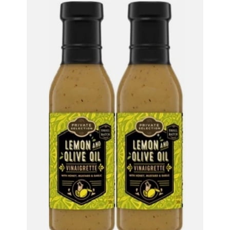 Lemon and Olive Oil Vinaigrette Salad Dressing, 2 Bottles, 11.8 oz