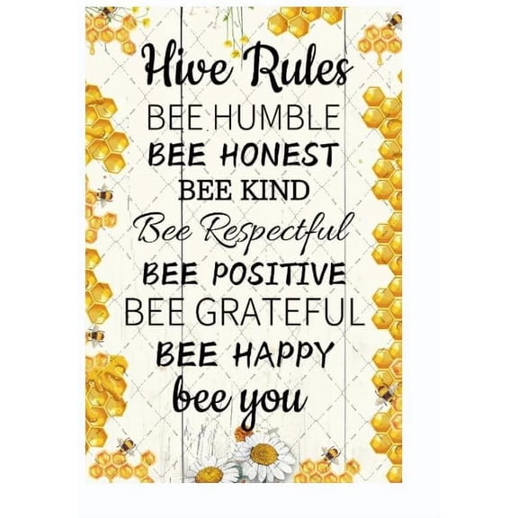 Metal Tin Sign Bee Humble Bee Honest Retro Wall Decor Vintage Honey Themed House Cabin Yard Outdoor Poster 8x12 Inch