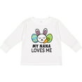 thumbnail image 3 of Inktastic My Nana Loves Me with Bunny and Easter Eggs Boys or Girls Long Sleeve Toddler T-Shirt, 3 of 5