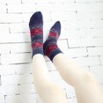 thumbnail image 6 of Warm Wool Blend Crew Socks Winter Outdoor Christmas Ankle Socks Hosiery Gift Dark Blue, 6 of 8