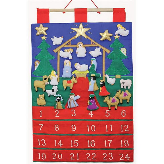 Vermont Christmas 156621 Tidings of Joy Fabric Advent Calendar - 16 x 25 in.