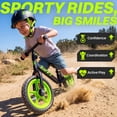 thumbnail image 2 of ZIFFY 12'' Balance Bicycle for Kids, Toddler Balance Bike with Air Rubber Tires, Adjustable Seat, Lightweight No Pedal Training Bicycle, Gift Bike for 2-6 Boys Girls, Black, 2 of 8