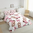 thumbnail image 3 of Manfei Pink Boot Comforter Sets Full Size, Western Cactus Comforters & Duvets, Cowboy Cowgirl Reversible Bedding Full Comforter Set, Lightweight Bedroom Decoration, 3pcs, 3 of 8