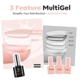 thumbnail image 3 of modelones Nude Builder Nail Gel Top Coat, 15 ML No Wipe Ultra Gloss Jelly Gel Polish Apex Building Nails Strengthener Extension Neutral Color Nail Art Long Lasting Soak Off U V Manicure, 3 of 8