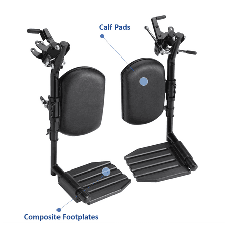 Invacare Tracer SX5 Recliner Wheelchair, With Desk Length Arms and T94HAP Elevating Legrests with Padded Calf Pads, 18" Seat Width