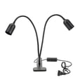 thumbnail image 5 of Labymos Bulb Flexible Gooseneck Aluminium Wire Neck Clip-On Cable Desk Lamp Holder Cord Light Base, 5 of 5